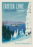   Postcard - Crater Lake - America's Deepest Lake